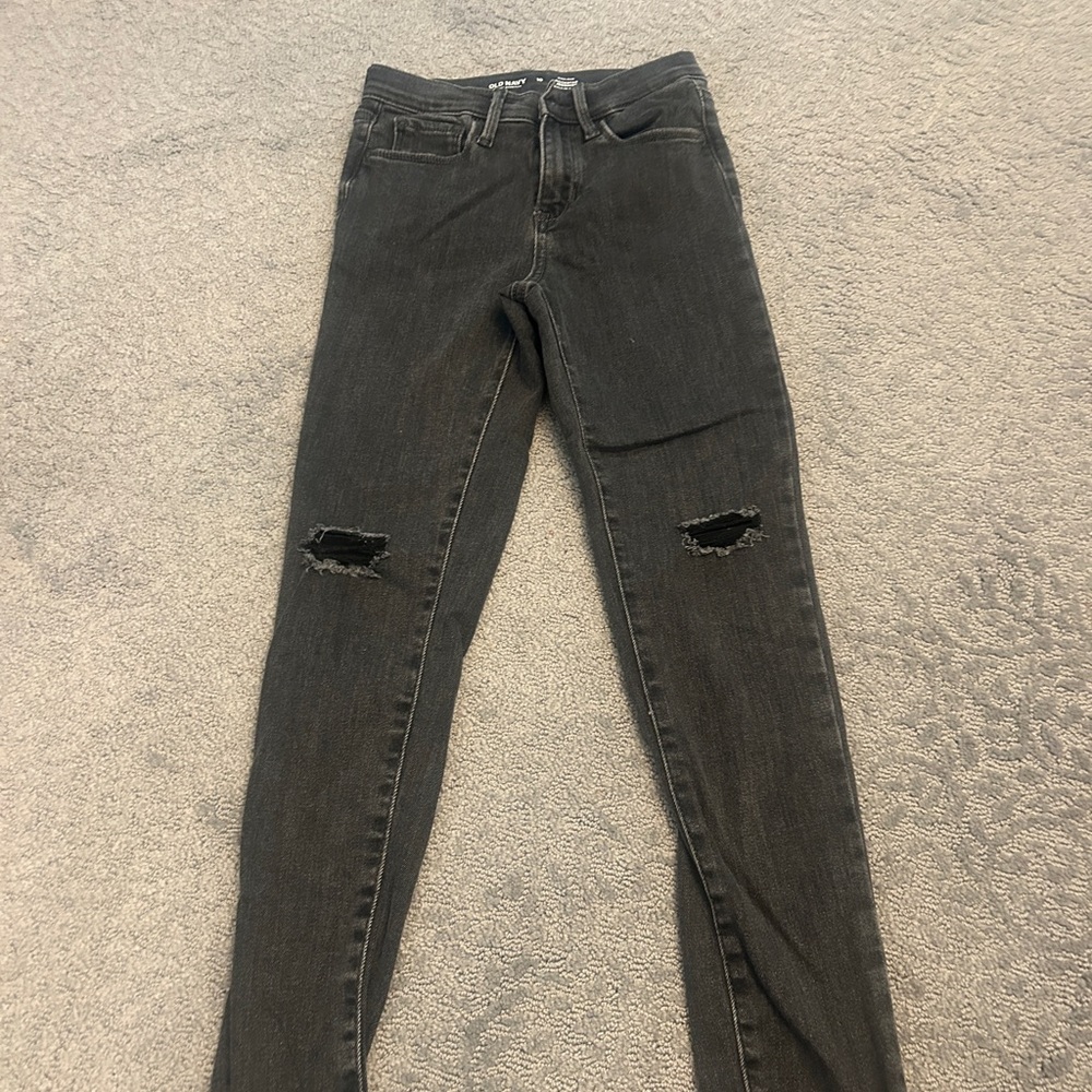 Distressed Black Skinny Jeggind